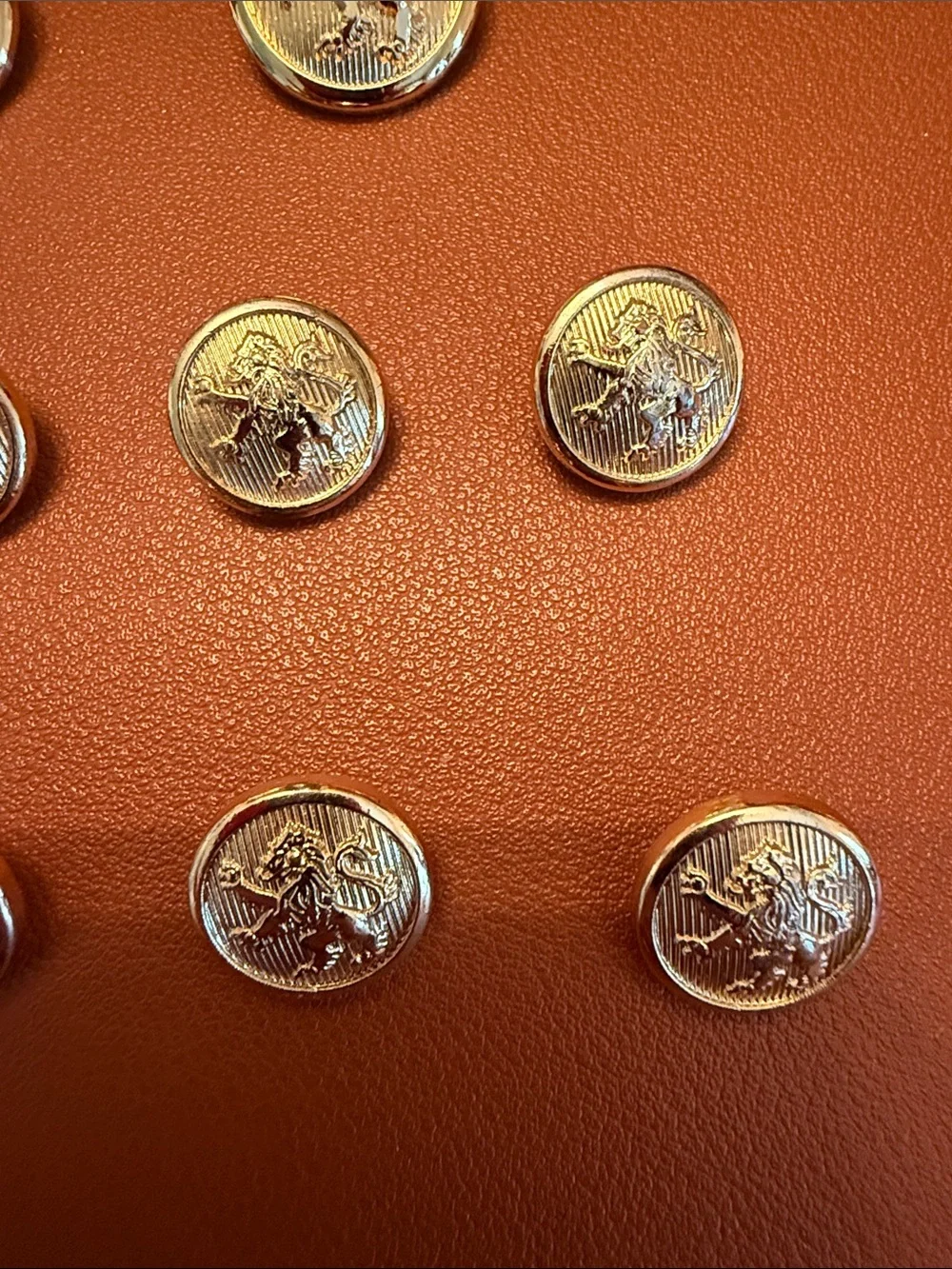 Gold Metal Button Set For Blazer